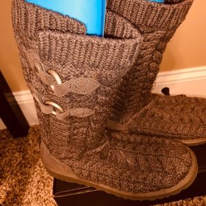 Grey wool ugg boots